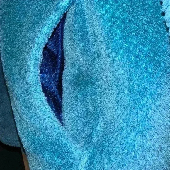 Patagonia Blue Fleece Pullover XXL for Youth / Purple Trim - Picture 8 of 14